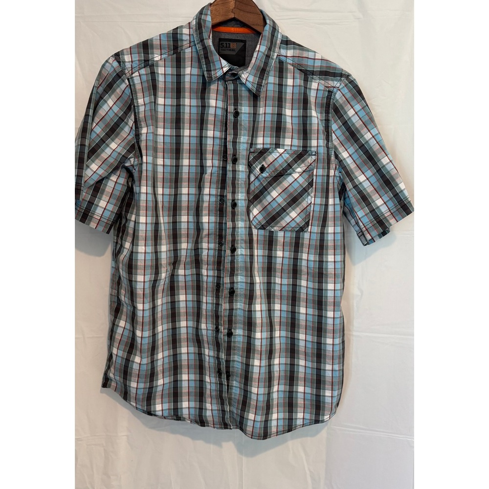 5.11‎ Tactical Mens Plaid Short Sleeve Button Down Shirt Work Casual